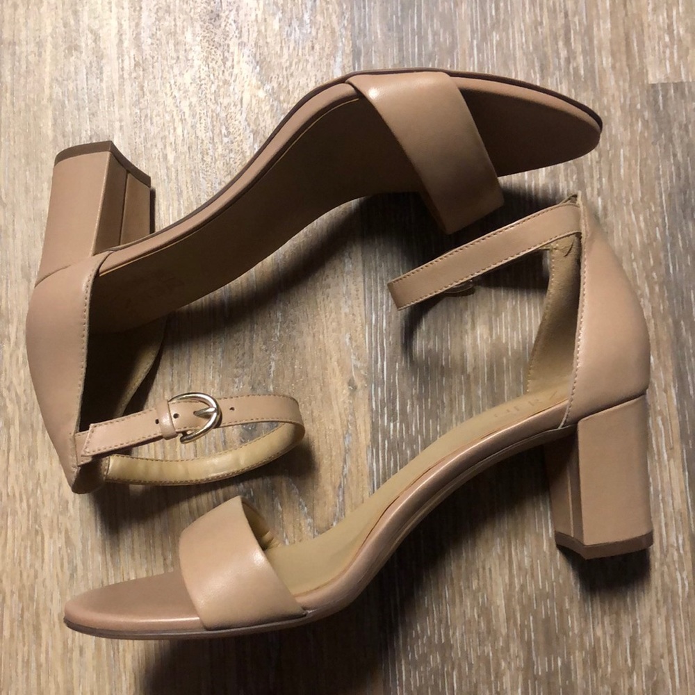 Nude Ankle Strap Heels